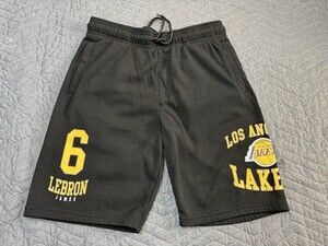 Lebron James Los Angeles Lakers NBA Black Polyester Shorts Men’s Size Medium